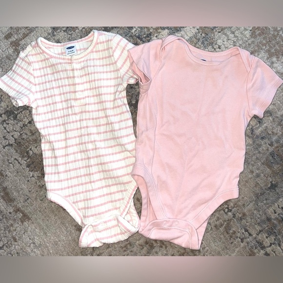 Old Navy Other - Old Navy Pink and Striped Kids One Pieces size 6-12 months